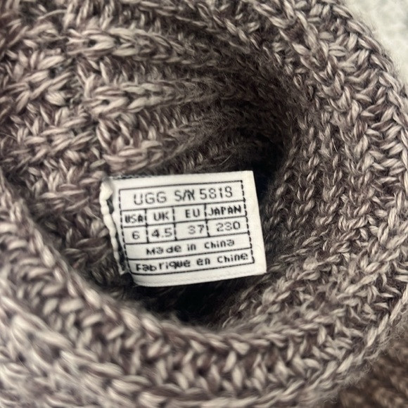 Ugg Australia Tall Classic Knit Sweater Boots Size 6 Gray - Picture 6 of 7